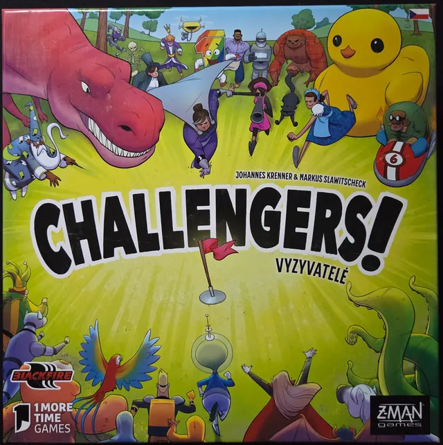 Obal deskové hry Challengers! Vyzyvatelé