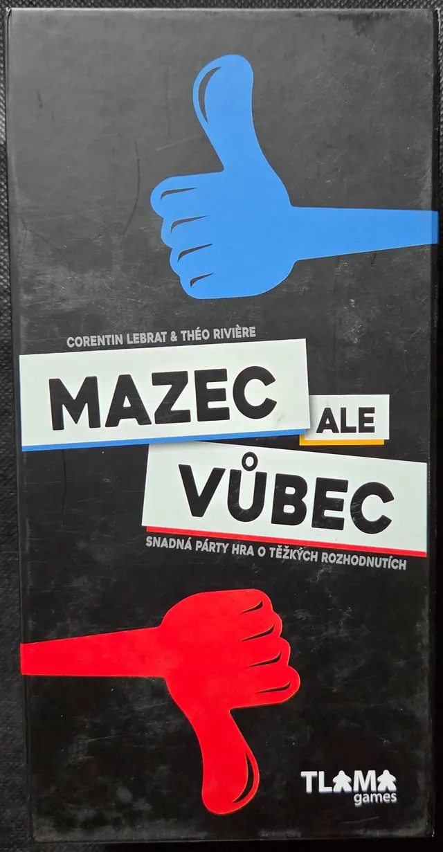 Obal deskové hry Mazec ale vůbec