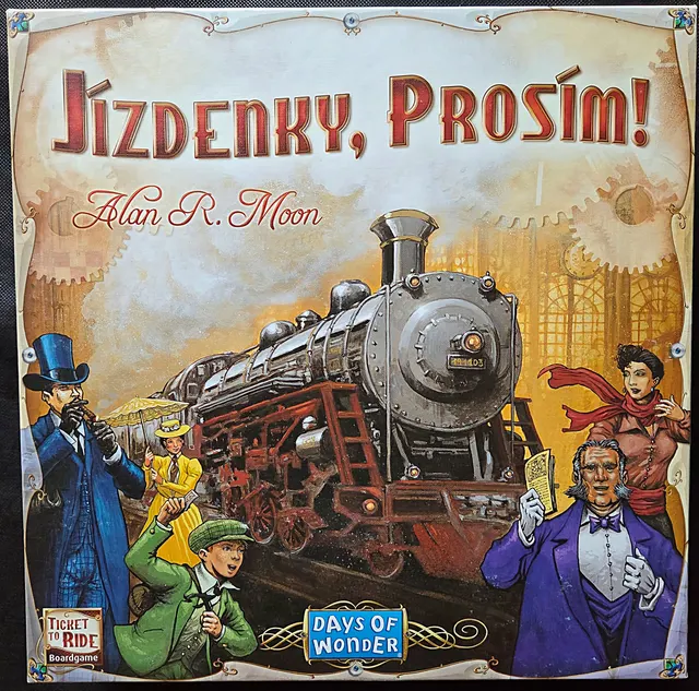 Obal deskové hry Jízdenky, prosím!