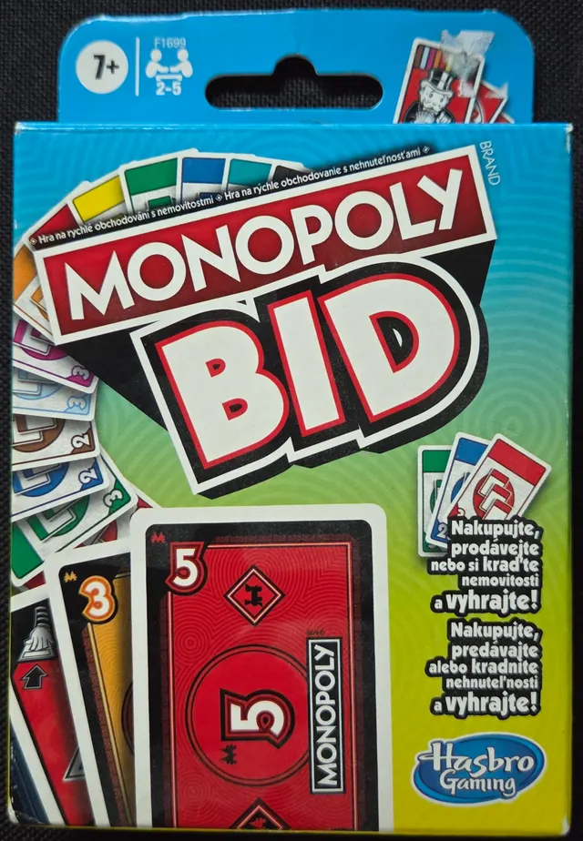 Obal deskové hry Monopoly Bid